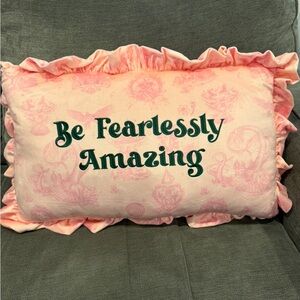 Wicked For Good x Katie Kime 'Be Fearlessly Amazing' Rectangle Throw Pillow Pink